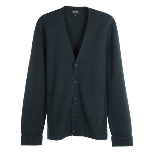 A.P.C. Gabriel Cardigan Dark Green WVBAJ-H22221 Degli Uberti